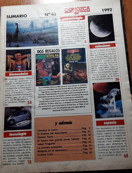Revista Conozca Mas N°43  Año 1992  Dinosaurios 1