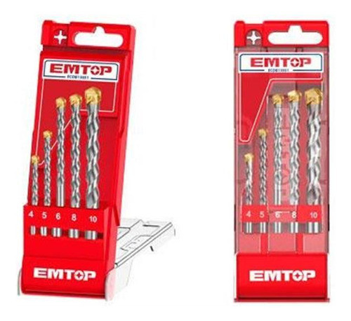 Juego Mechas Widea 5pz Pared Hormigon Emtop Estuche 1