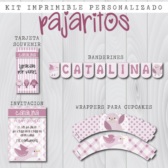 Pajaritos Candy Bar Kit Imprimible Personalizado 1