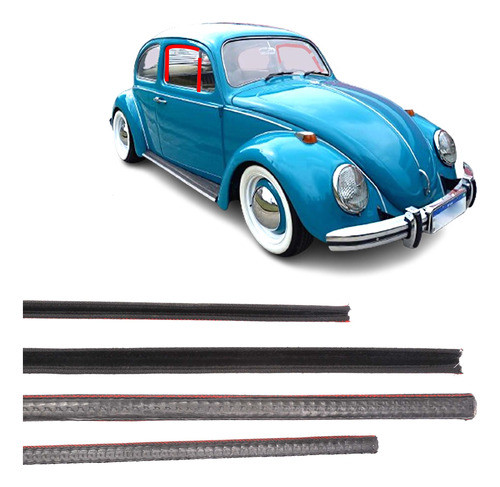 Jogo Canaleta Porta Direita E Esquerda Vw Fusca 71/77 0