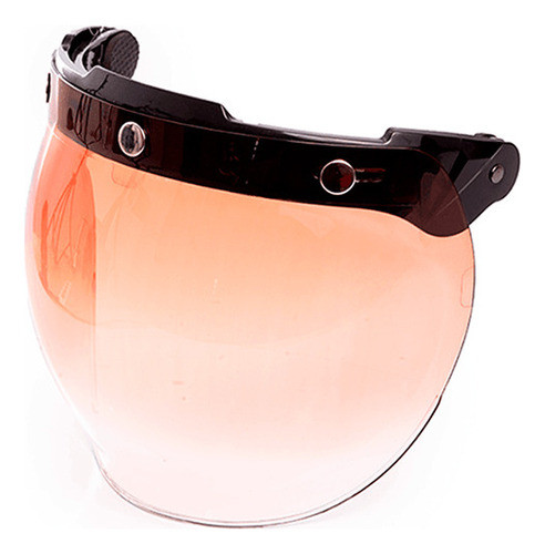 Viseira Bolha C/ Flip Capacete Custom Lucca Laranja Degradê 0