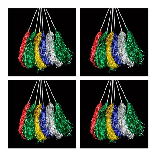 40 Porras Metalizadas Colores Cotillón Fiestas Cumpleaños 0