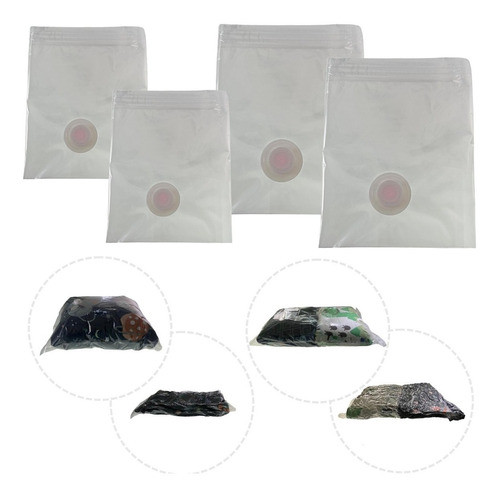 Kit 2 Organizador A Vacuo 50x60 + 2 Sacos 70x110 Roupas Etc 0