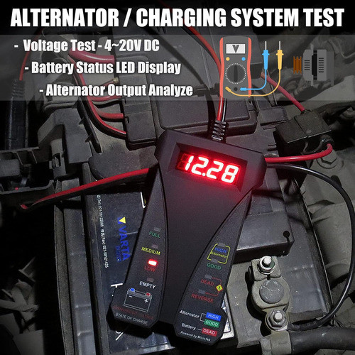 Mp0514a 12v Digital Car Battery Tester Voltímetro Analizador 1