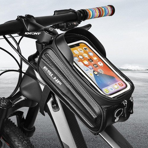 Bolso Para Bicicleta Sobre Cuadro Impermeable Celular Eslnf 1