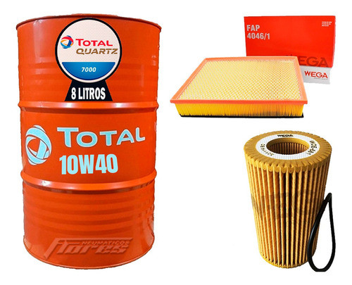 Cambio Aceite Total 10w40 8l + Kit Filtros Vw Amarok 3.0 V6 0
