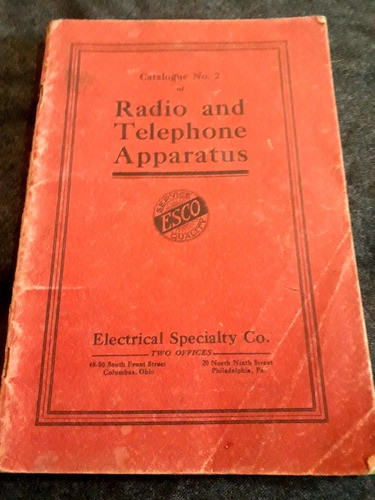 Catálogo Radio Telephone Apparatus Esco Galena Type Teléfono 0