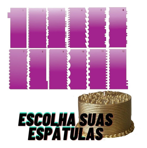 3 Espátulas De Acrílico Decorativa Para Bolo 15x7cm Esp15x7 0