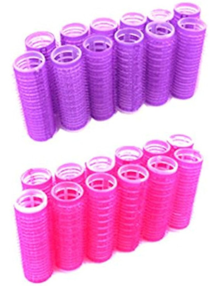 24pc X 3diámetro De 4 Auto Empuñadura Cabello Velcro Rizador 1