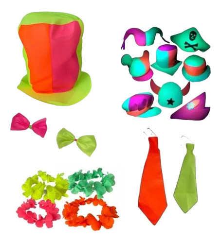 Combo Todo Tela X 15 Gorros Corbata Moño Cotillón Carioca 0