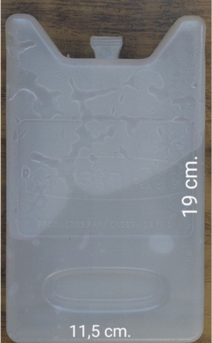 Gel Refrigerante P/ Conservadora 500 Gr. Grande: 11,5 X 19cm 1