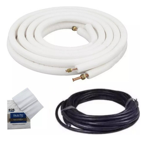 Kit Instalação Ar Condicionado 12.000btus 12 M + Cabo E Fita 0