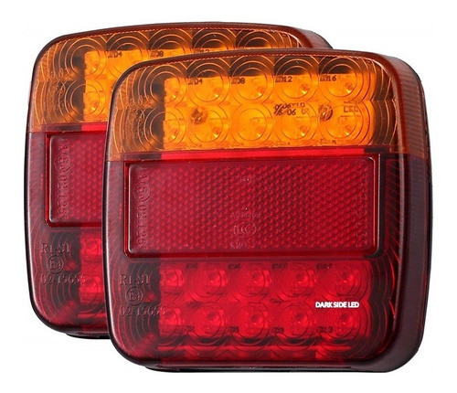 Juego De 2 Faros Led Trasero, 26 Led, 12 Volt, Trailer, 0