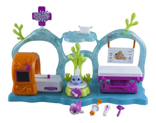 Splashlings Set Clinica Medica Con Figuras Original 0