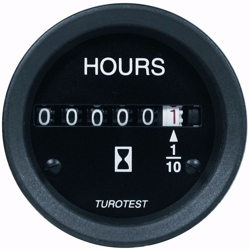 Horímetro Indicador De Horas 12v/24v Marítimo Universal Led 0