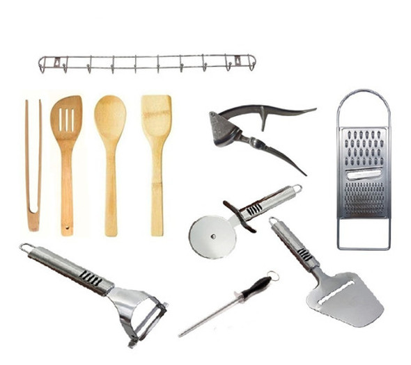 Set Organizador Cocina Ganchos Utensilios Combo Cocina 0