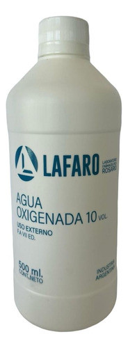Agua Oxigenada 10 Vol Envase De 250 Ml Lafaro 0