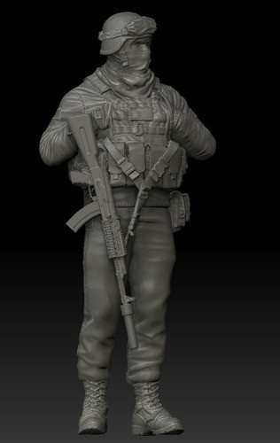 Soldado Ucraniano Mod1 20cm De Altura Color Blanco 1
