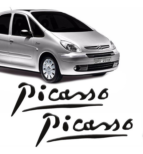 Par Adesivos Citroën Xsara Picasso Emblema Preto Resinado 0