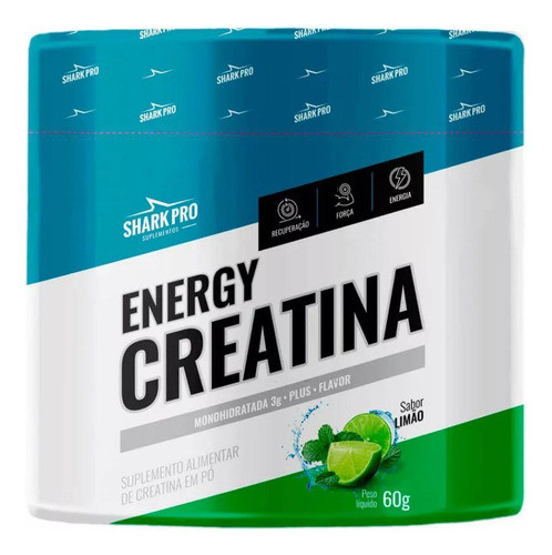 Creatina Energy Sabor Limao 60g Shark Pro 0