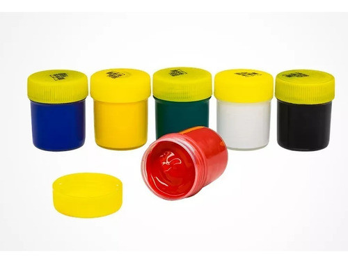 Kit 30 Caixa Tinta Têmpera Guache Escolar C/6 Cores De 15ml 1