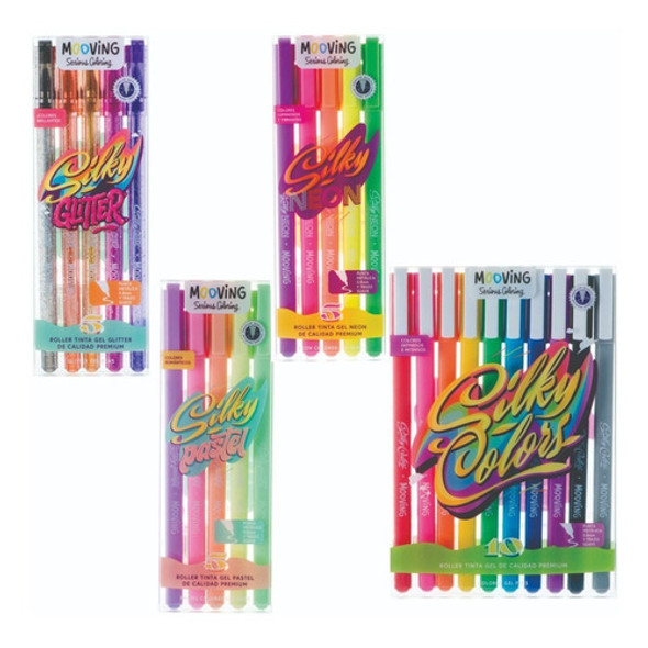 Kit 25 Mooving Roller Gel Colores Neon Fluo Pastel Glitter 0