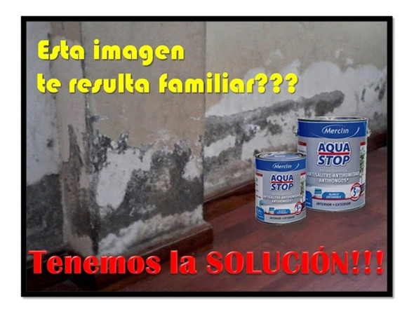 Antihumedad Pintura Aquastop Antisalitre 1.25kg Colornet 1