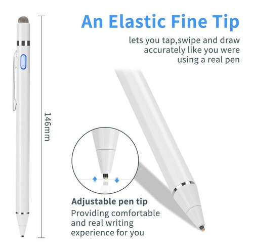 Lapiz Digital Con Punta Fina Para iPad iPhone 1