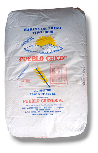 Harina De Trigo 0000 Pueblo Chico X 25kg 0