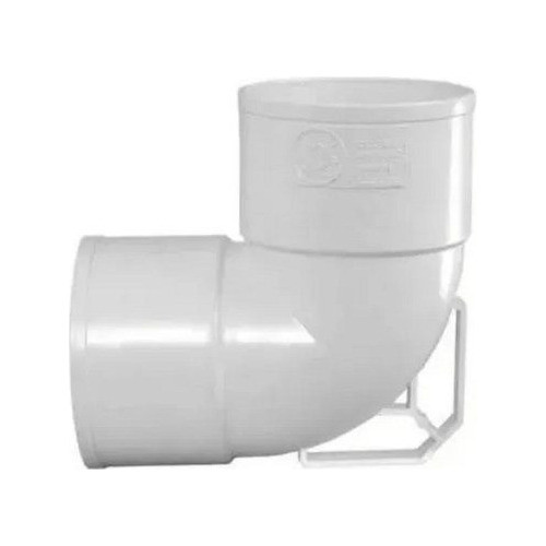 Codo Con Base  Pvc Blanco Desagüe 0