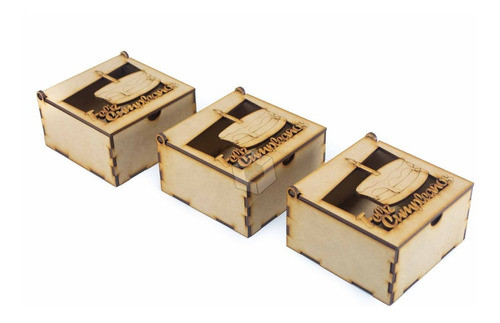 Caja/bombonera Feliz Cumpleaños, Fibrofacil Pack X10unidades 1