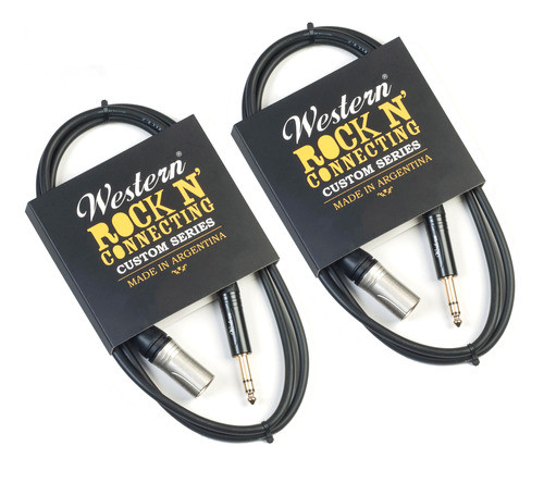 2 Cables P/monitor Xlr M A Plug Trs. 1,5mts (western) 0