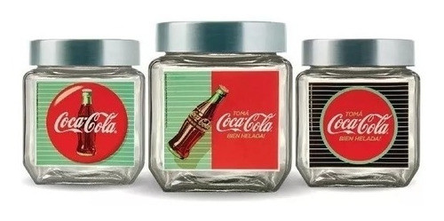 Pack De 3 Frascos Coca Cola Coleccionables 0