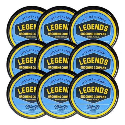 Kit X 9 Pomadas Para El Cabello Efecto Matte Legends 50 Gr 0