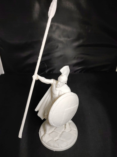 Espartano Campeón, 15cm De Alto, Blanco 1