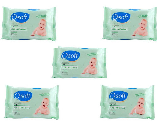 Q Soft Toallitas Con Aloe Y Vitamina E X 250 U (5 Paquetes) 0