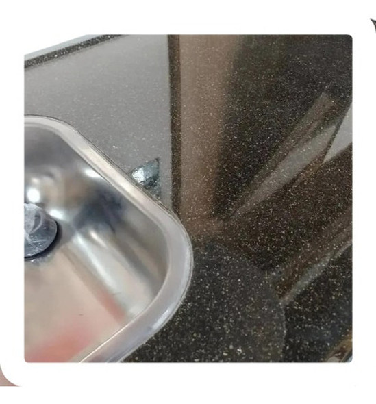 Mesada De Granito Sintetico 1,00 Mts Con Bacha De Acero Inox 1