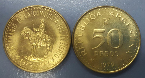 Moneda Conquista Desierto Año 1979 50 Pesos Sin Circular!!! 0