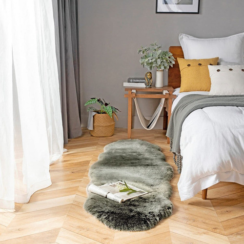 Alfombra De Piel De Zorro Sint Tico Ultra Suave Para Silla 1
