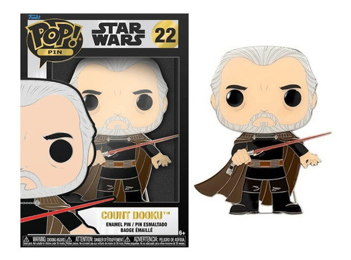 Funko Pin Count Dooku #22 Star Wars Metal Coleccionable 0