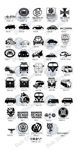 Adesivo Air Cooled Vw Fusca Variant Kombi Karmannghia Top! 1