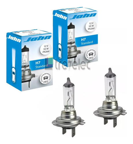 Pack 2 Lámparas H7 Auto 12v 55w Jahn Alemana 100% Calidad 1