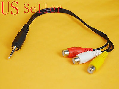 3.5mm 4 Polos Macho A 3 Rca Av Hembra Adaptador Cable Cable 1