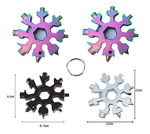 Paquete De 3 Multiherramientas Snowflake 18 En 1, Abrebotell 1