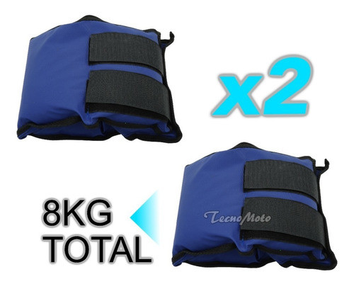 Par Pesas Pie Tobilleras Azul Gluteo Pierna Gym Fitness 4kg 0