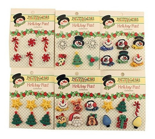 Buttons Galore Cmgroup Christmas 3d Buttons Juego De 6 0 Buttons Galore Cmgroup Christmas 3d Buttons Juego De 6 0