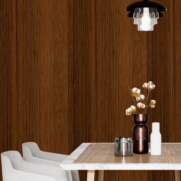 Papel De Parede Adesivo Madeira Em Tons Marrom Escuro 15m 0