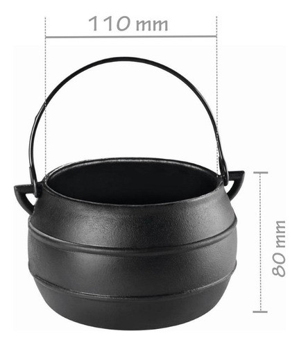 Cumbuca 0,6 Litros 600ml Sem Tampa Ferro Panela Mineira 1