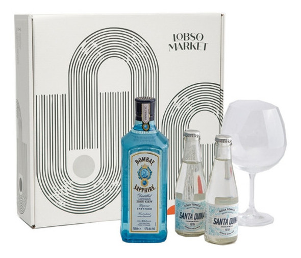 Caja Regalo Gin Bombay + Copa + 2 Tónicas A Elección 0