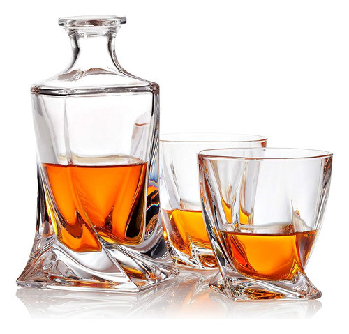 Set De Vasos De Whisky Y Decantador De Licor Bezrat | (2) Va 1